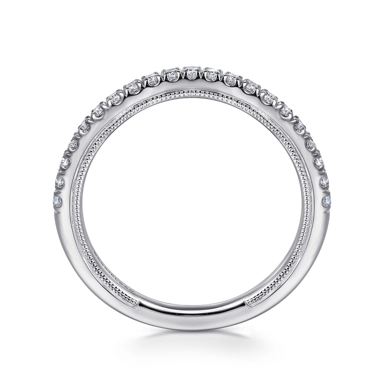 14K White Gold Diamond Wedding Band - 0.25 ct - Shot 2