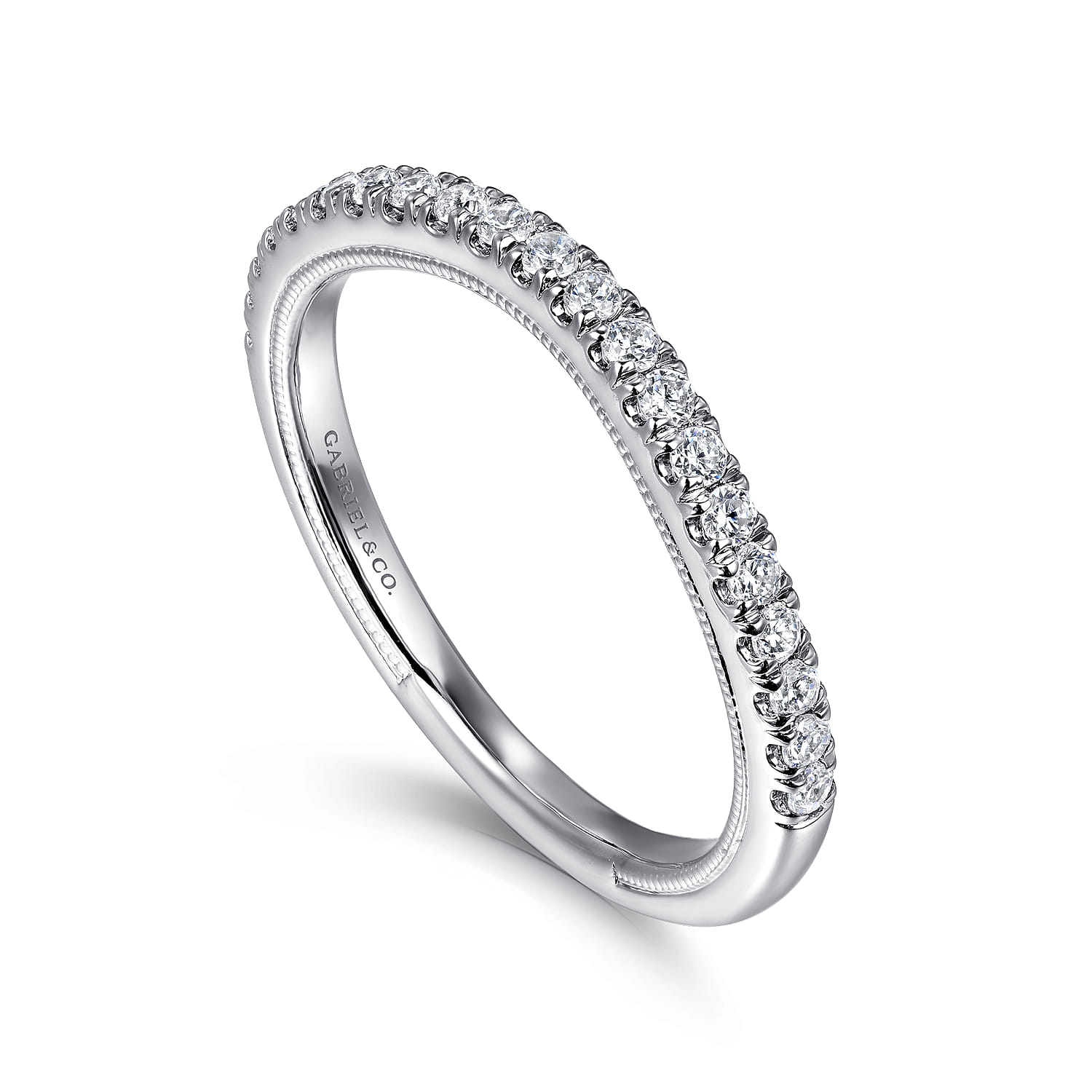 14K White Gold Diamond Wedding Band - 0.25 ct - Shot 3