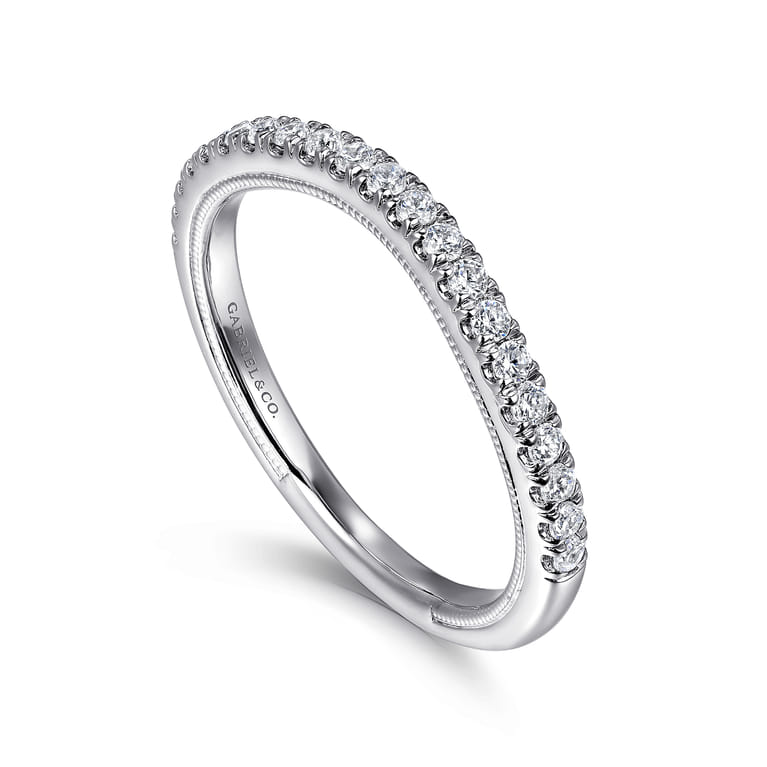 14K White Gold Diamond Wedding Band - 0.25 ct - Shot 3