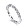 14K White Gold Diamond Wedding Band - 0.25 ct