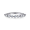14K White Gold Diamond Wedding Band - 0.5 ct