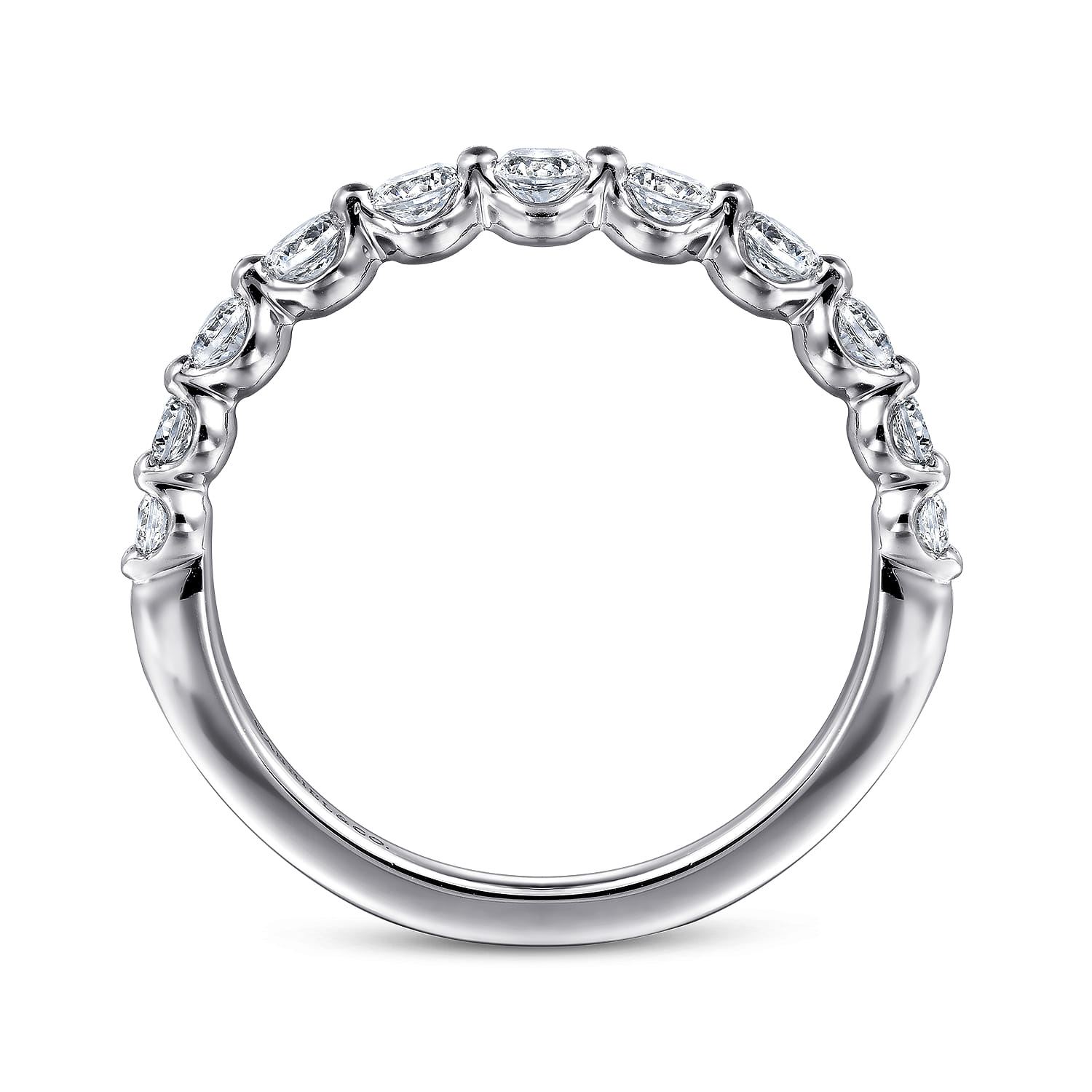 14K White Gold Diamond Wedding Band - 0.5 ct - Shot 2