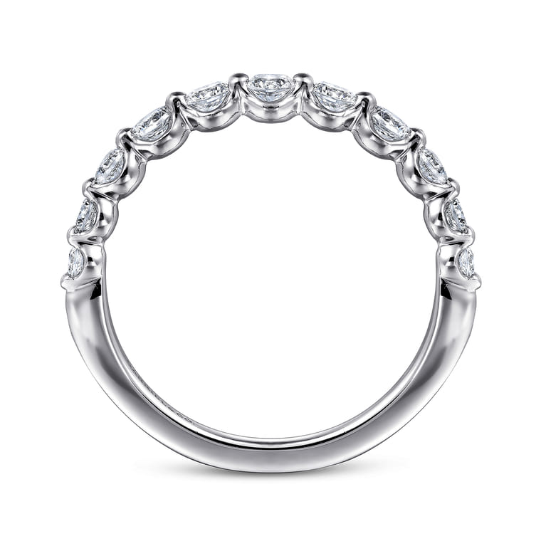 14K White Gold Diamond Wedding Band - 0.5 ct - Shot 2