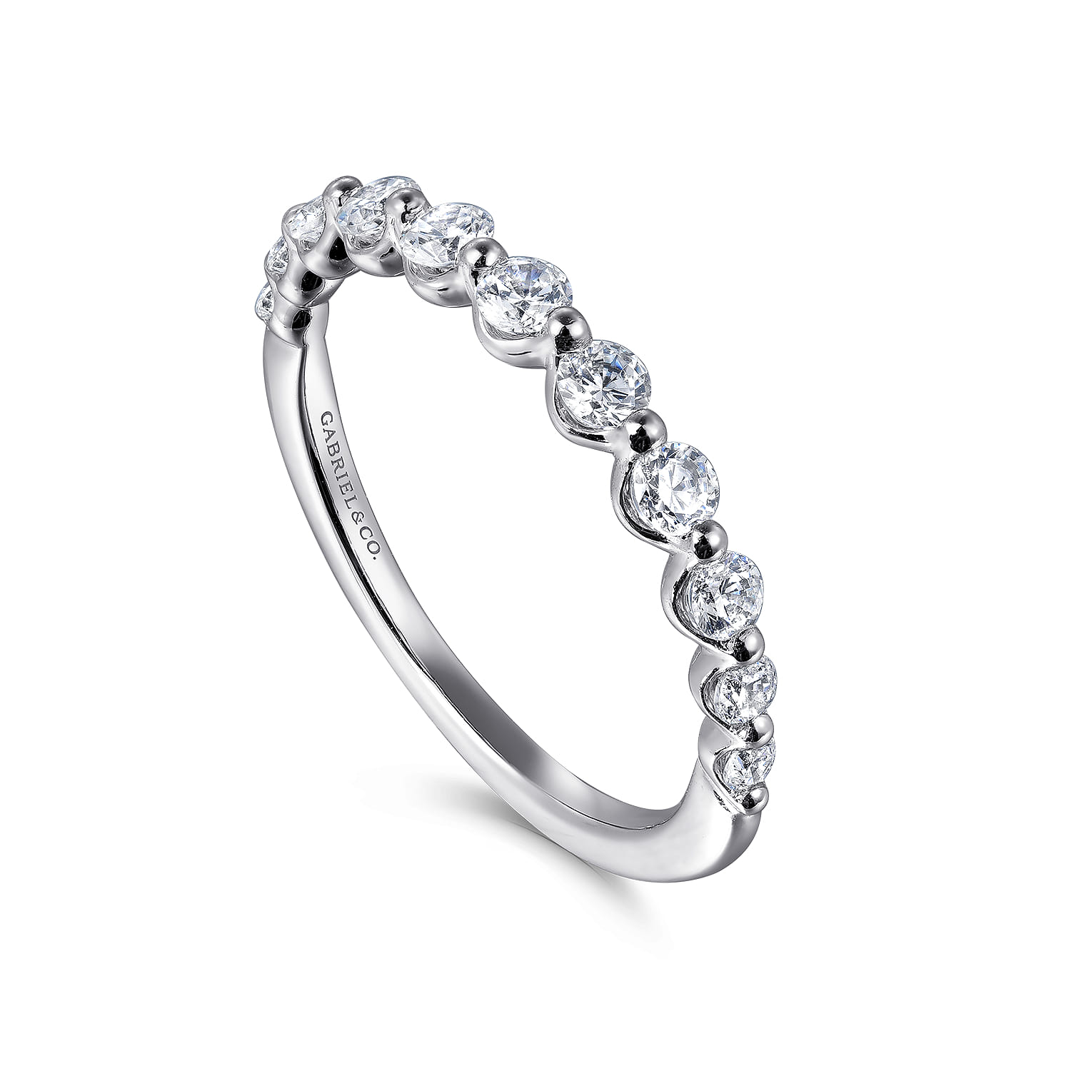 14K White Gold Diamond Wedding Band - 0.5 ct - Shot 3
