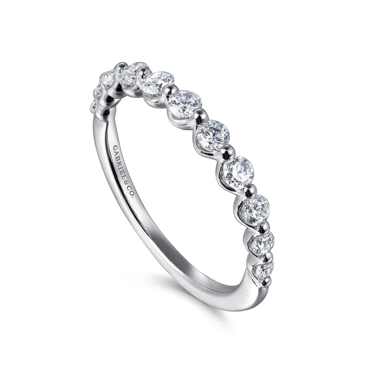 14K White Gold Diamond Wedding Band - 0.5 ct - Shot 3