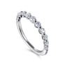 14K White Gold Diamond Wedding Band - 0.5 ct