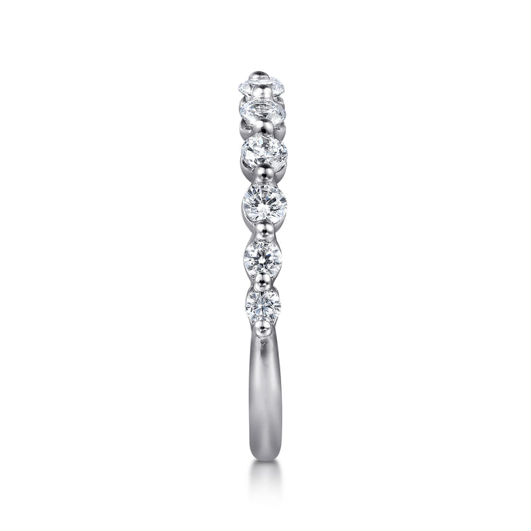 14K White Gold Diamond Wedding Band - 0.5 ct - Shot 5