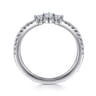 14K White Gold Diamond Wedding Band - 0.43 ct