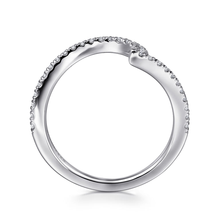 14K White Gold Diamond Wedding Band - 0.23 ct - Shot 2