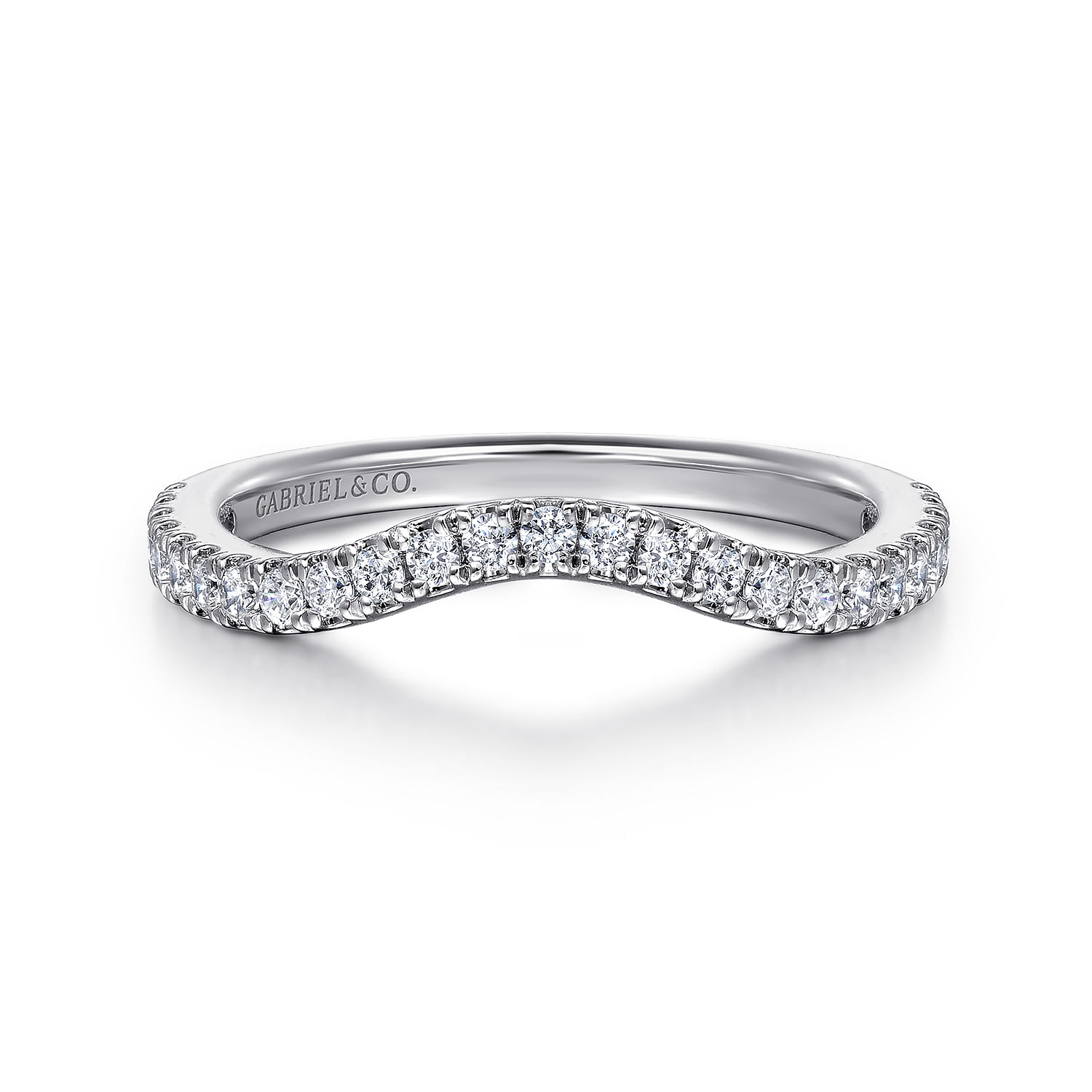 14K White Gold Diamond Wedding Band - 0.29 ct - Shot 1