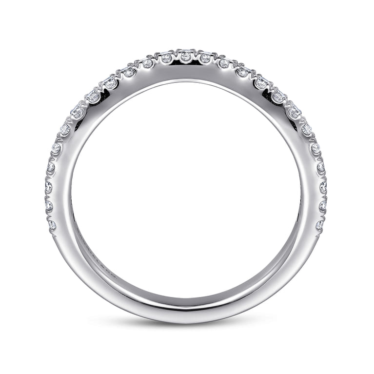 14K White Gold Diamond Wedding Band - 0.29 ct - Shot 2