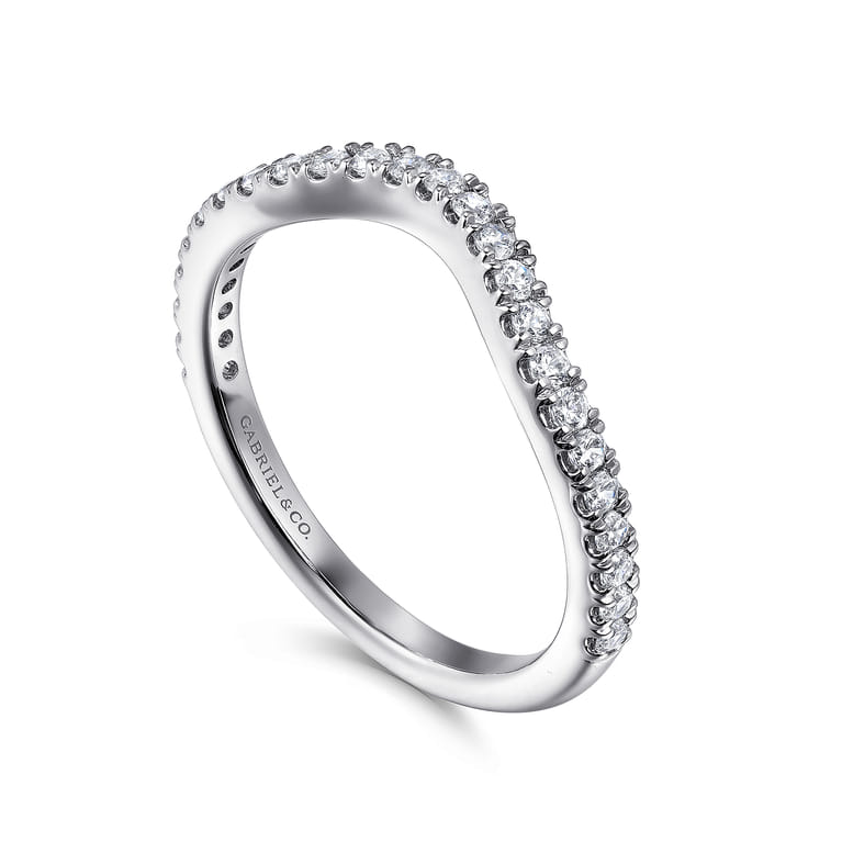 14K White Gold Diamond Wedding Band - 0.29 ct - Shot 3