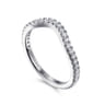 14K White Gold Diamond Wedding Band - 0.29 ct