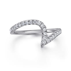 14K White Gold Diamond Wedding Band