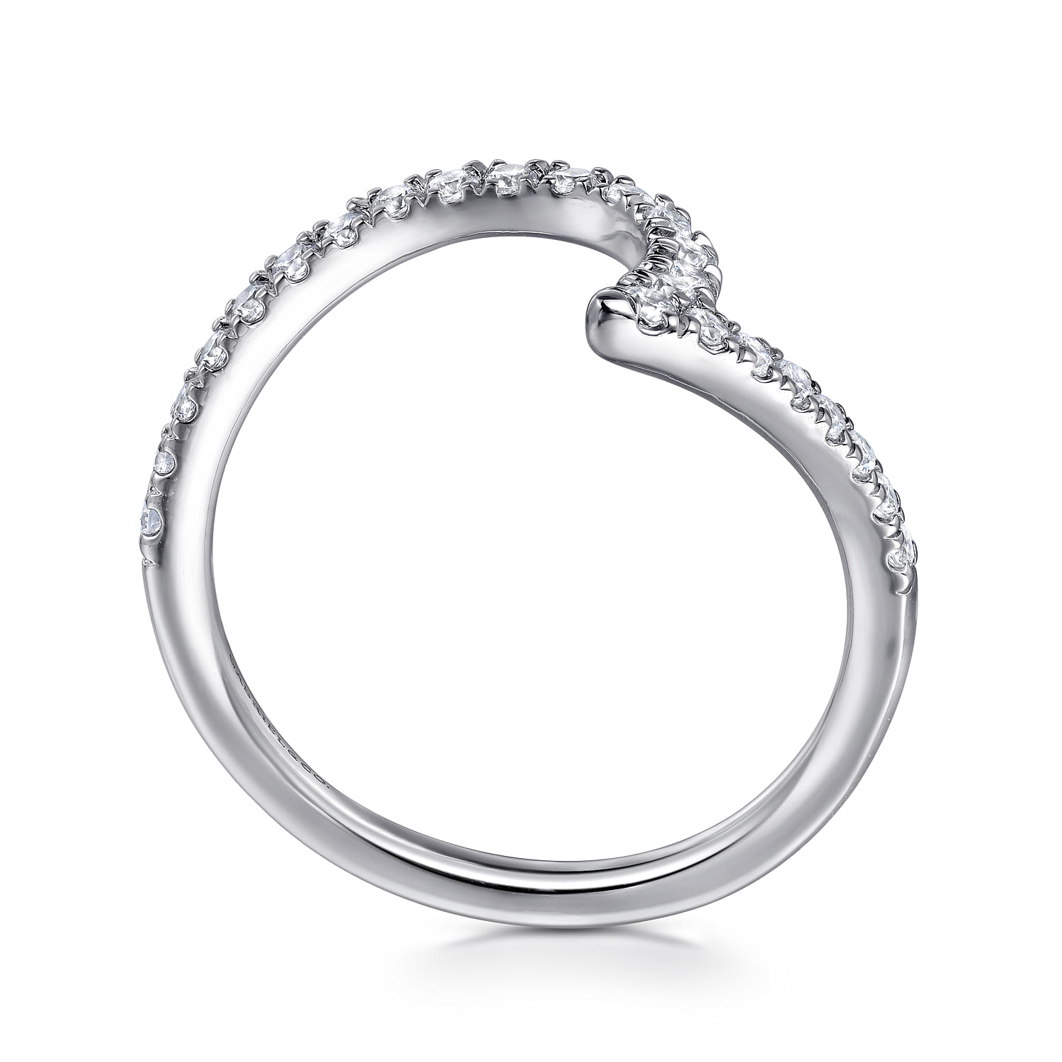 14K White Gold Diamond Wedding Band - 0.3 ct - Shot 2