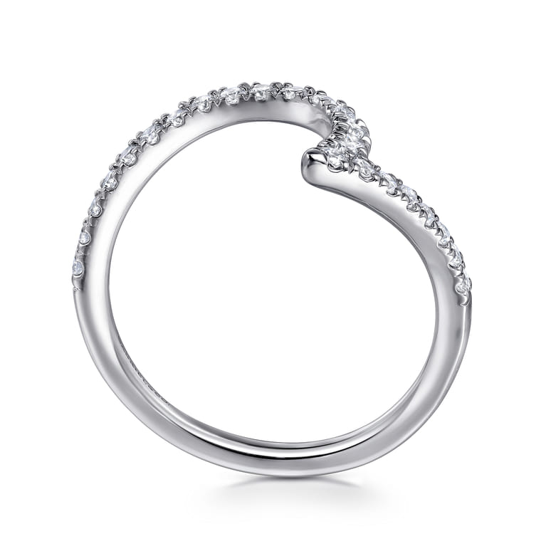 14K White Gold Diamond Wedding Band - 0.3 ct - Shot 2