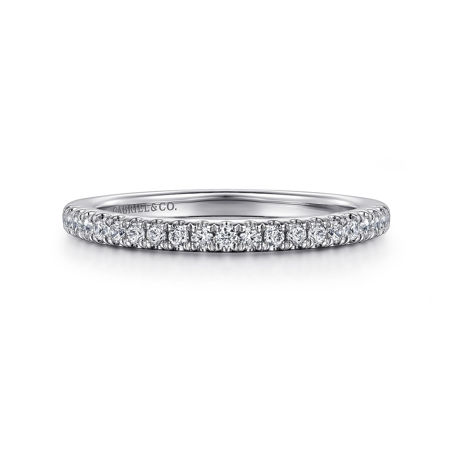14K White Gold Diamond Wedding Band - 0.23 ct - Shot 1
