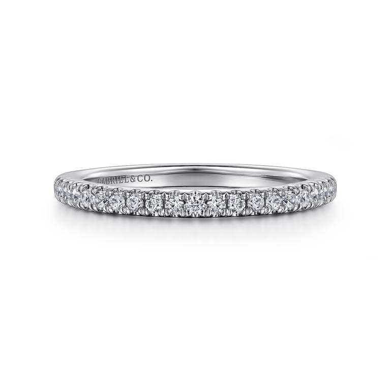 14K White Gold Diamond Wedding Band - 0.23 ct - Shot 1