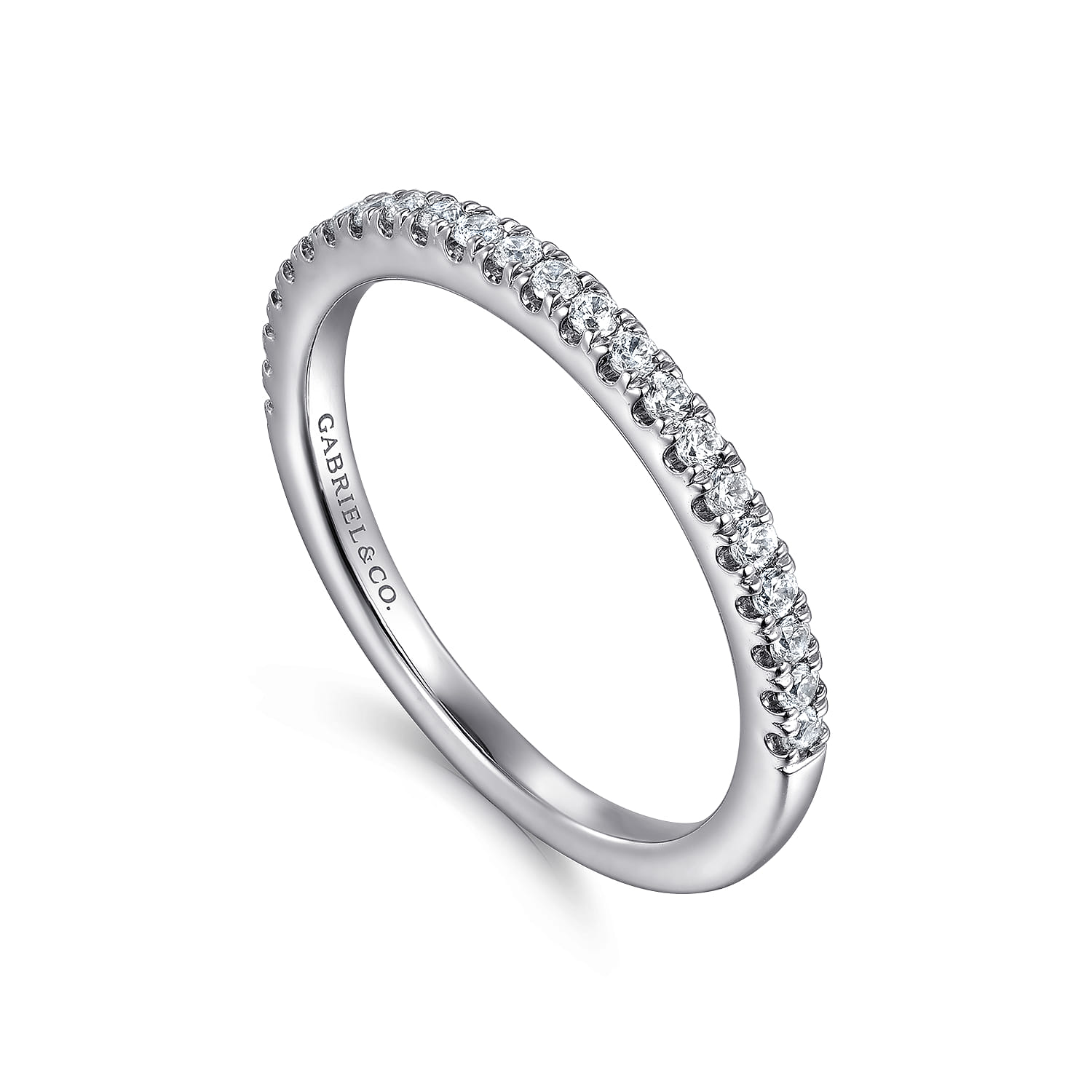 14K White Gold Diamond Wedding Band - 0.23 ct - Shot 3
