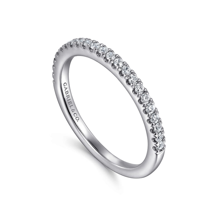 14K White Gold Diamond Wedding Band - 0.23 ct - Shot 3