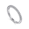 14K White Gold Diamond Wedding Band - 0.23 ct