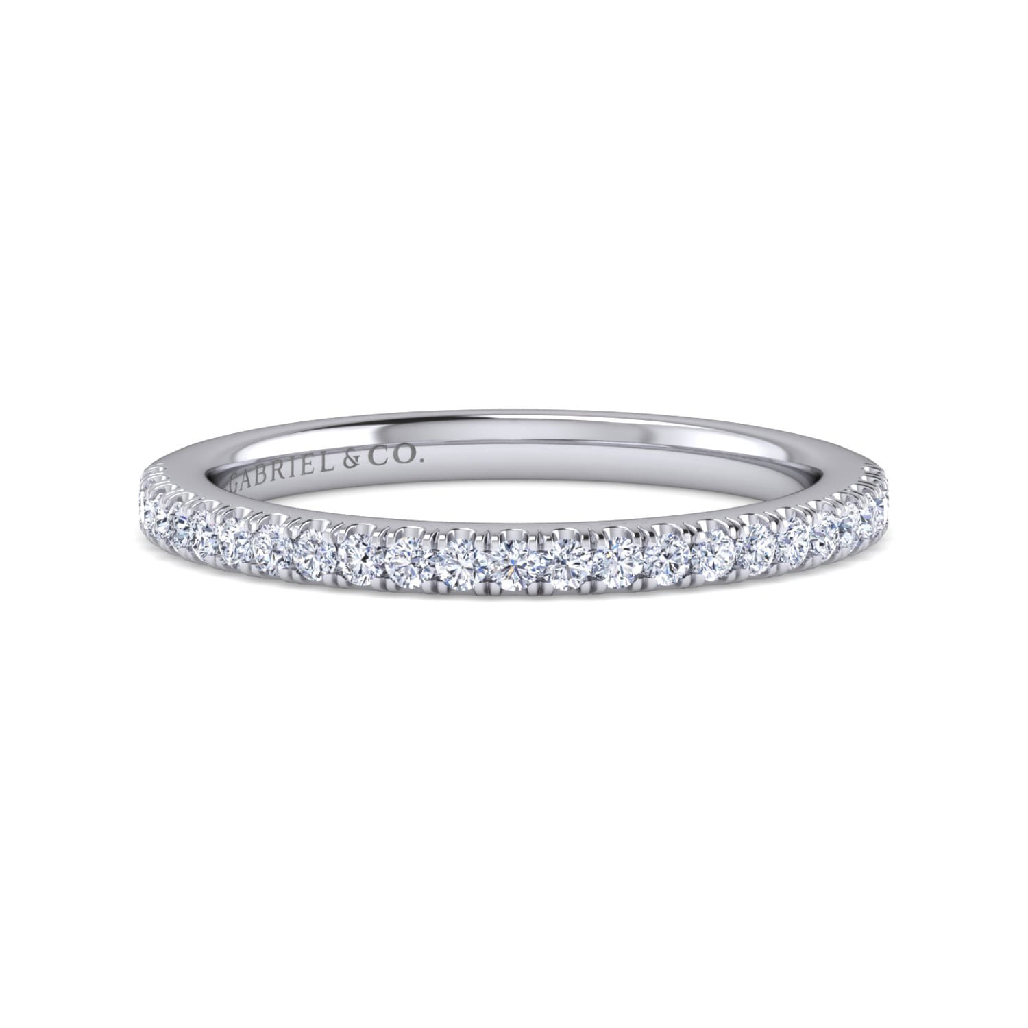 14K White Gold Diamond Wedding Band - 0.23 ct - Shot 1
