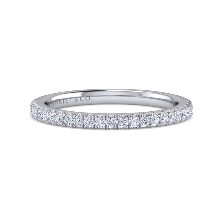 14K White Gold Diamond Wedding Band - 0.23 ct - Shot 1