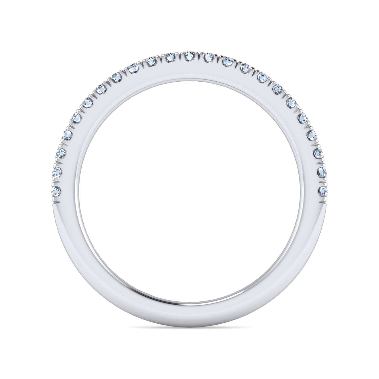14K White Gold Diamond Wedding Band - 0.23 ct - Shot 2