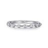 14K White Gold Diamond Wedding Band - 0.3 ct