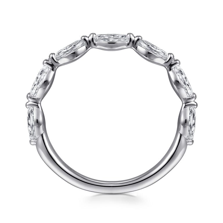 14K White Gold Diamond Wedding Band - 0.6 ct - Shot 2