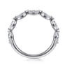 14K White Gold Diamond Wedding Band - 0.6 ct