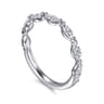 14K White Gold Diamond Wedding Band - 0.6 ct