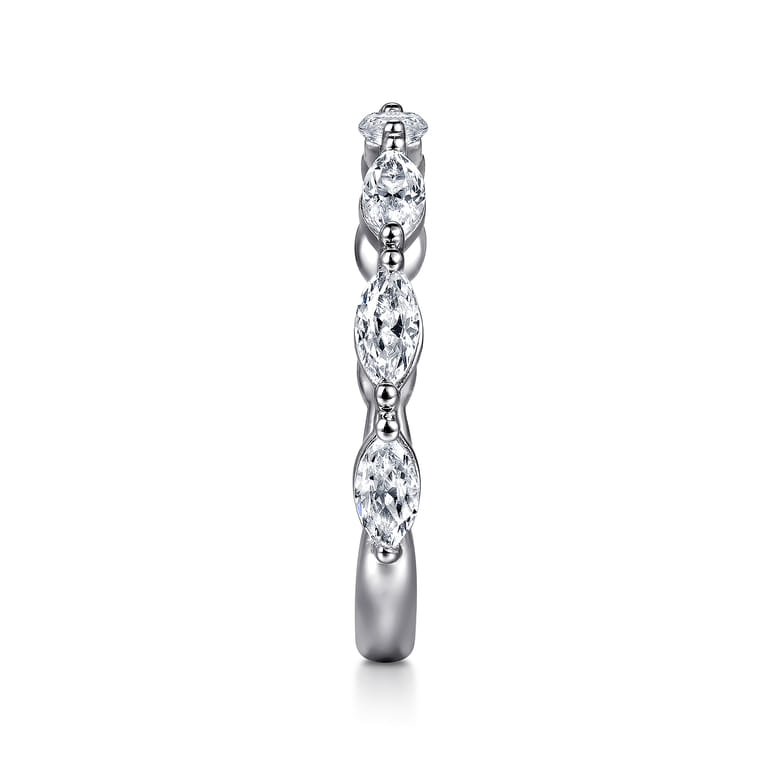 14K White Gold Diamond Wedding Band - 0.6 ct - Shot 5