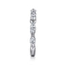 14K White Gold Diamond Wedding Band - 0.6 ct