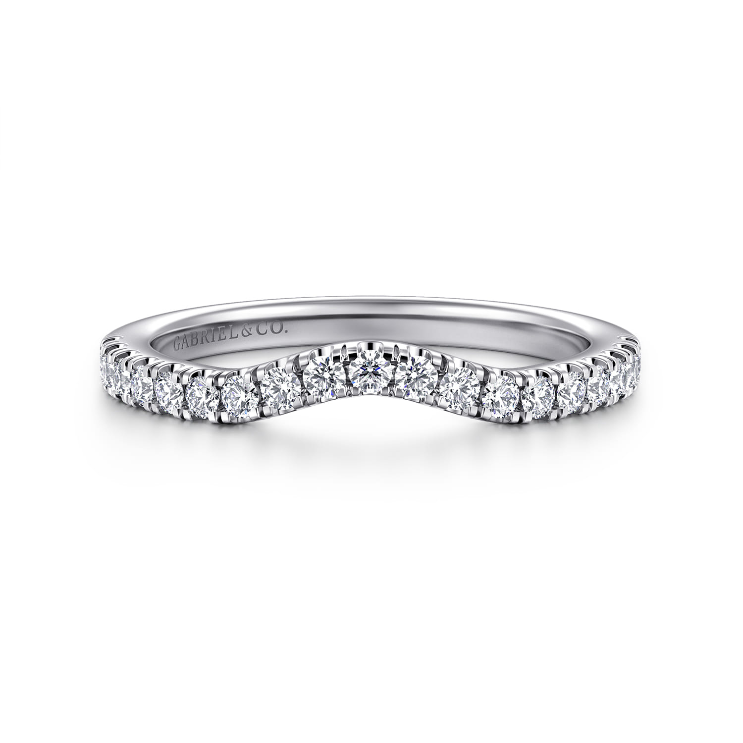 14K White Gold Diamond Wedding Band - 0.3 ct - Shot 1