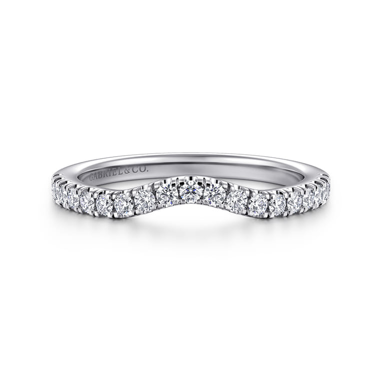 14K White Gold Diamond Wedding Band - 0.3 ct - Shot 1