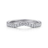 14K White Gold Diamond Wedding Band - 0.3 ct