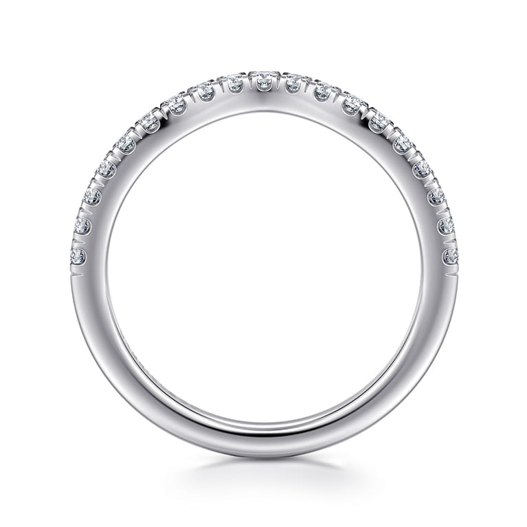 14K White Gold Diamond Wedding Band - 0.3 ct - Shot 2