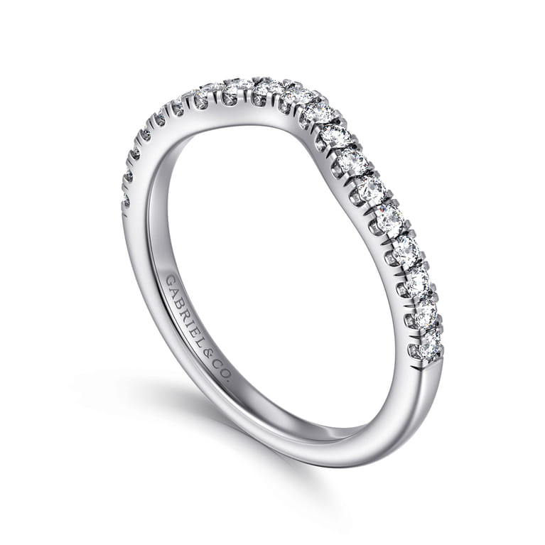 14K White Gold Diamond Wedding Band - 0.3 ct - Shot 3