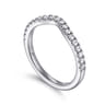 14K White Gold Diamond Wedding Band - 0.3 ct