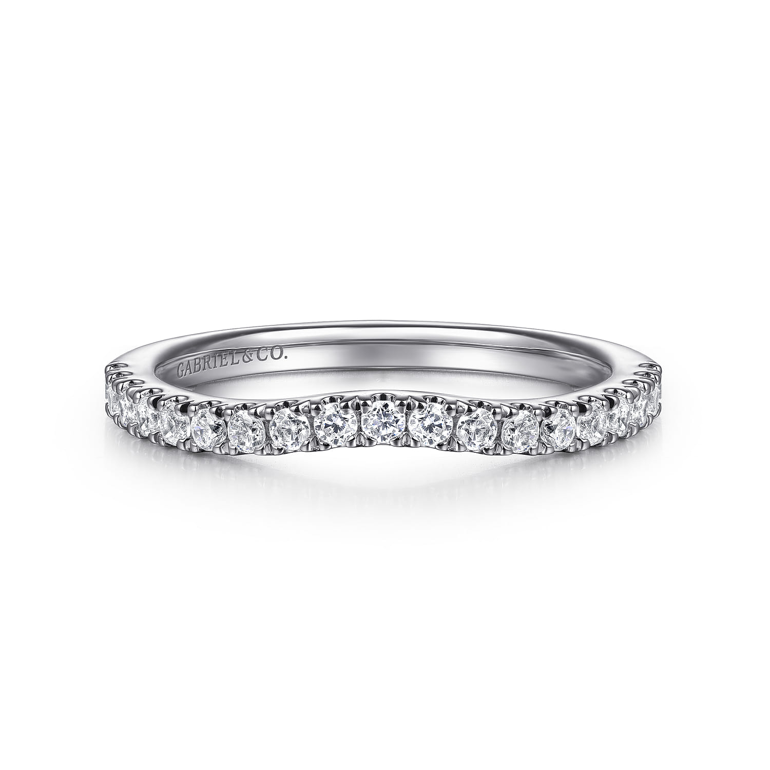 14K White Gold Diamond Wedding Band - 0.3 ct - Shot 1