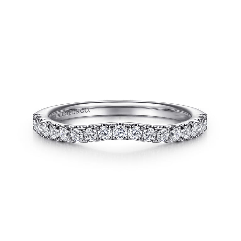 14K White Gold Diamond Wedding Band - 0.3 ct - Shot 1