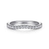 14K White Gold Diamond Wedding Band - 0.3 ct