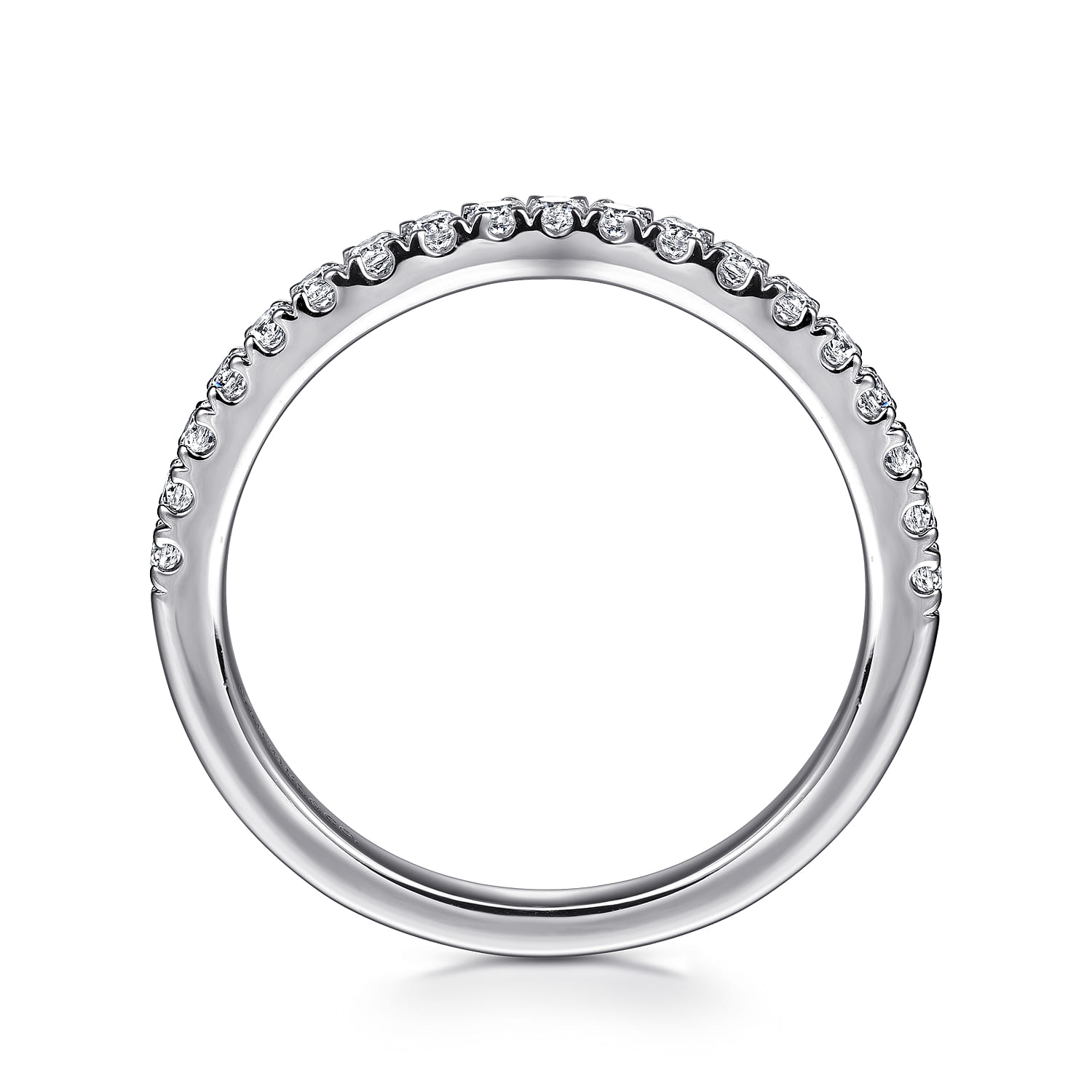 14K White Gold Diamond Wedding Band - 0.3 ct - Shot 2