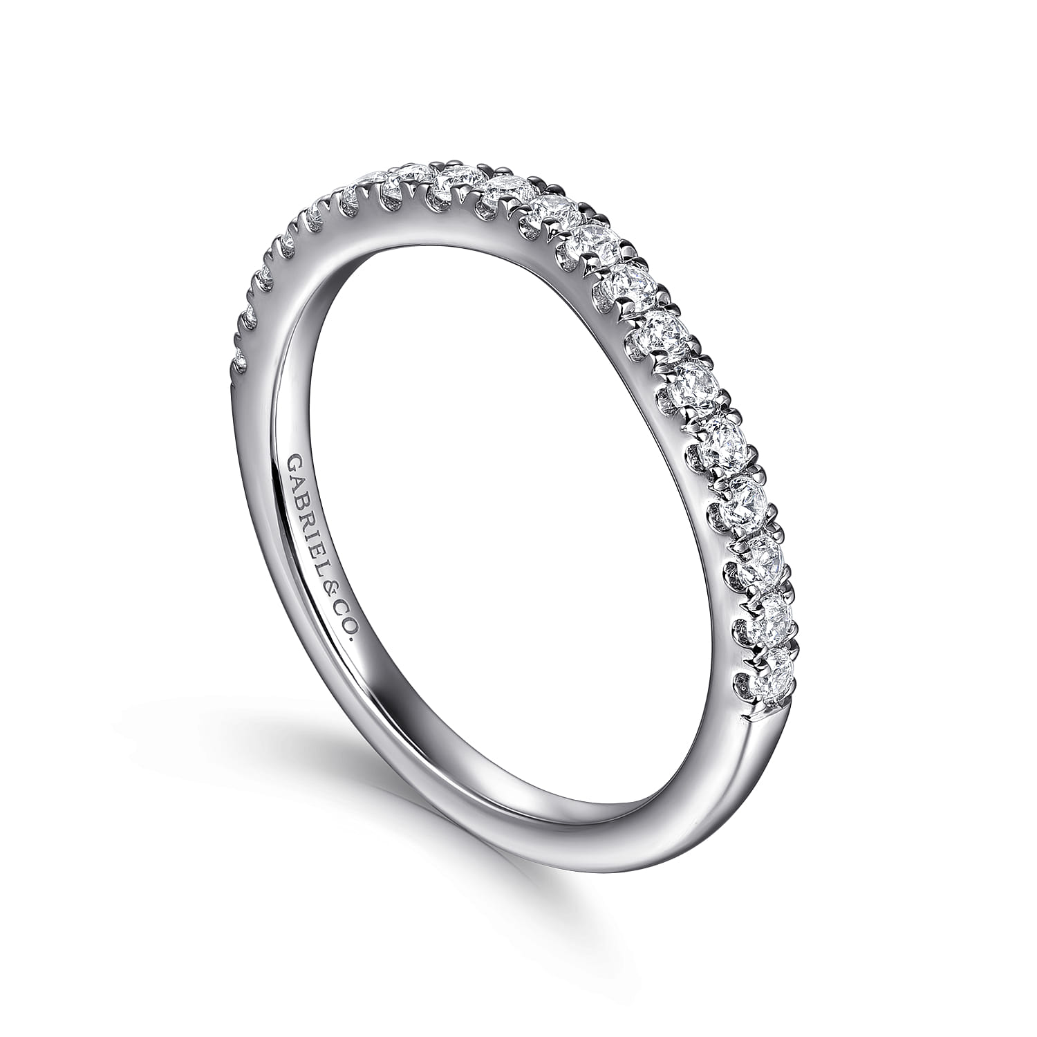 14K White Gold Diamond Wedding Band - 0.3 ct - Shot 3
