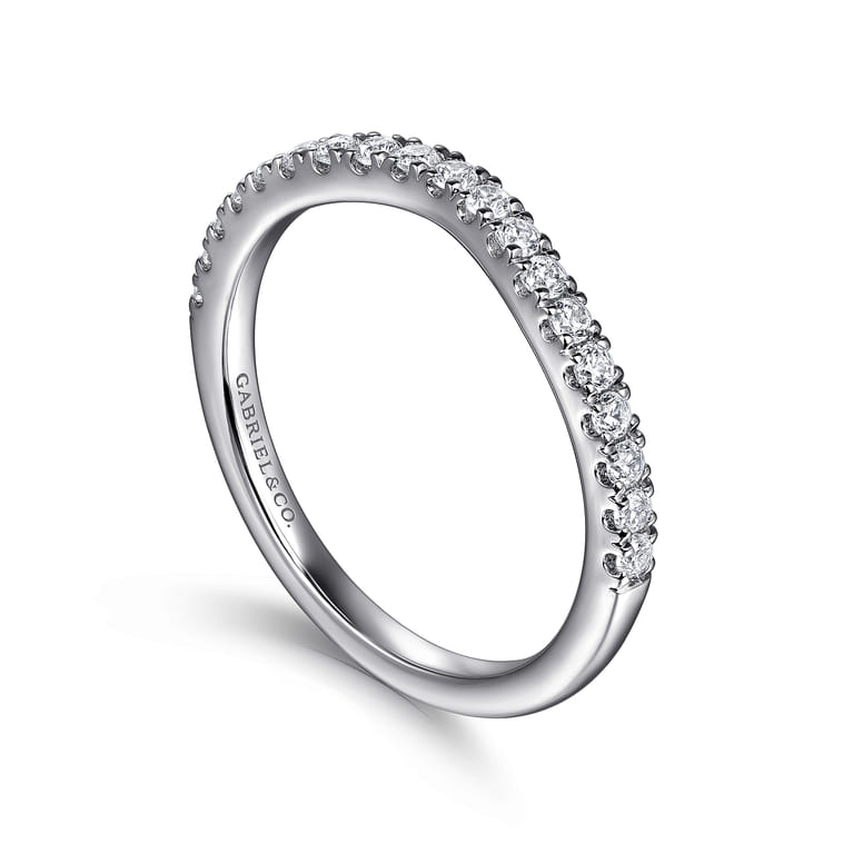 14K White Gold Diamond Wedding Band - 0.3 ct - Shot 3