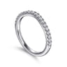 14K White Gold Diamond Wedding Band - 0.3 ct