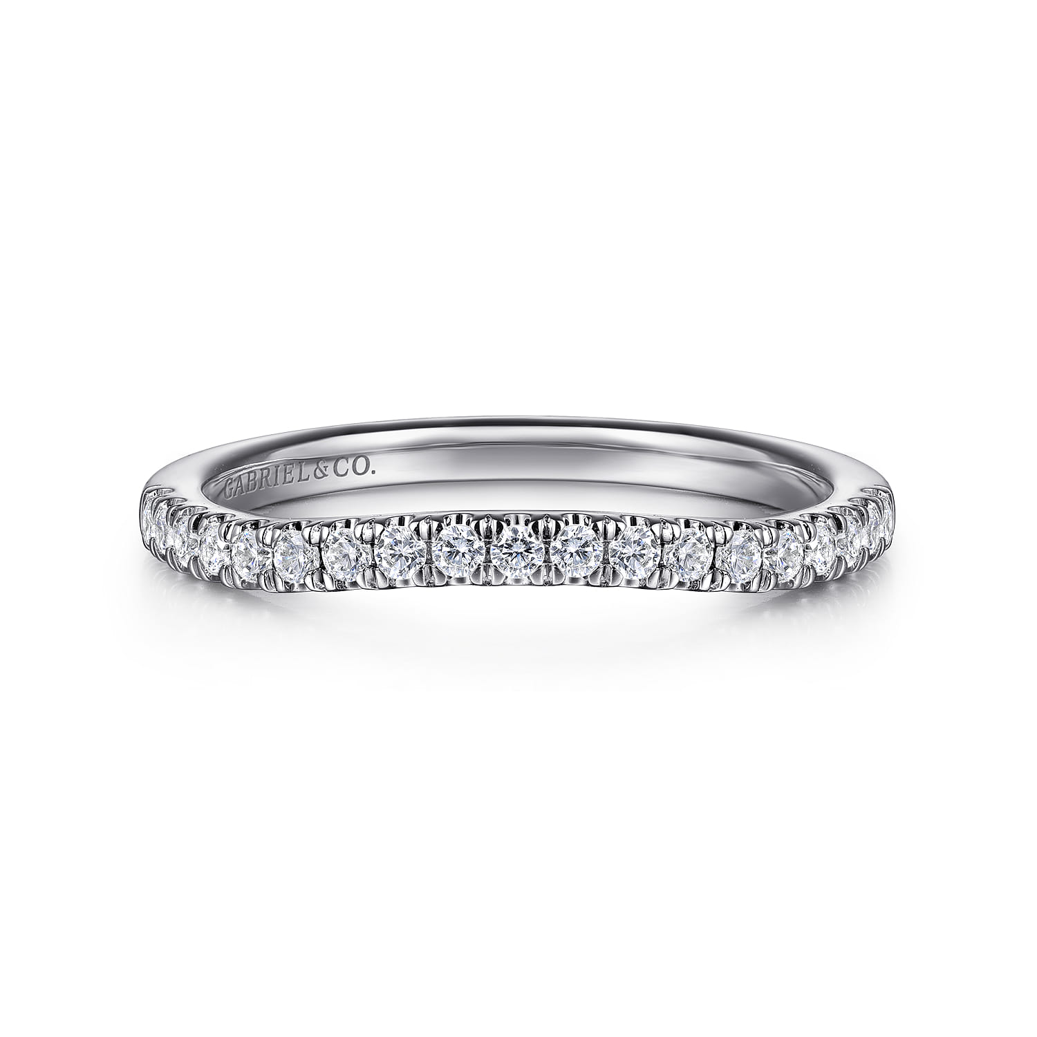 14K White Gold Diamond Wedding Band - 0.23 ct - Shot 1