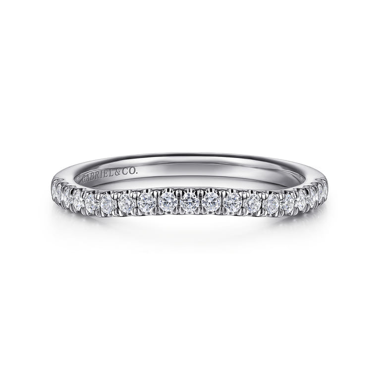 14K White Gold Diamond Wedding Band - 0.23 ct - Shot 1