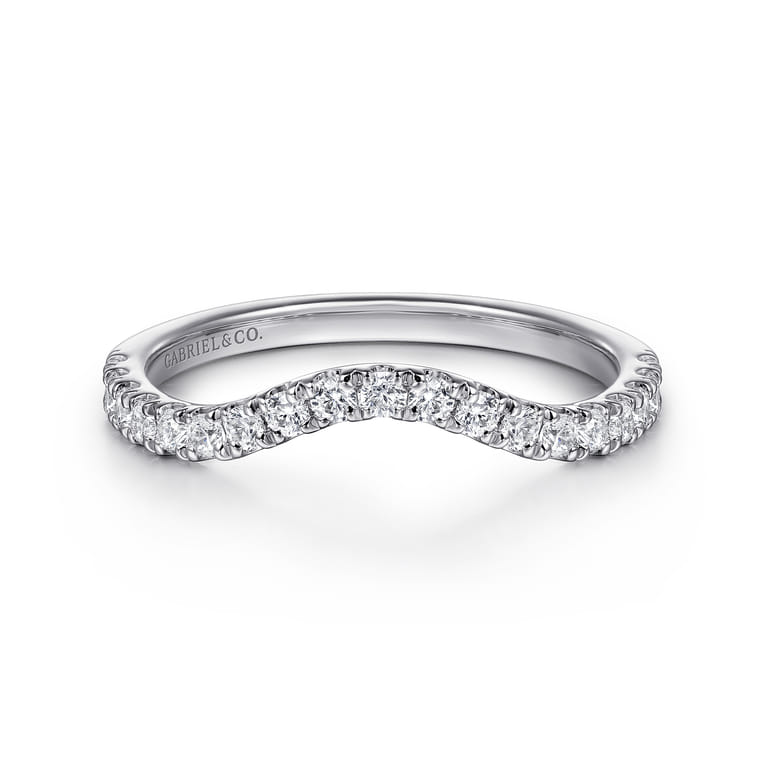 14K White Gold Diamond Wedding Band - 0.3 ct - Shot 1